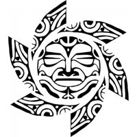 Rienda Libre Graphics - Decomural Tribal Sun Ws-17954