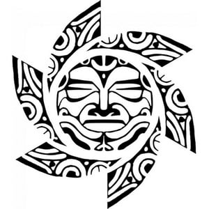 Rienda Libre Graphics - Decomural Tribal Sun Ws-17954