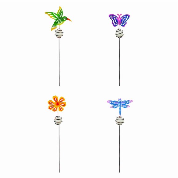 Estaca de hierro Meadow Creek, multicolor, 38 cm de alto (paquete de 12)