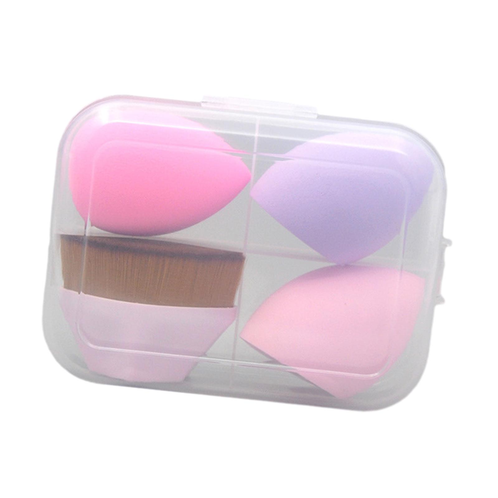 Ioensy - Juego De Esponjas De Maquillaje, Brocha De Base Reutilizable Lavable Para Crema Y Polvo