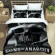 thumbnail image 1 of Sons of Anarchy Retro printed Bedding Sets exquisite supplies set duvet cover bed comforter set bedding set luxury birthday gift Bed Sheets, 1 of 5