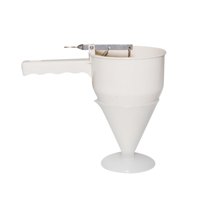 Magideal - Dispensador De Con Soporte Para Hacer Herramientas De Cocina Dispensador De Embudo Bolas De Pulpo Herramientas Para Hornear Postre Takoyaki Waffl Beige