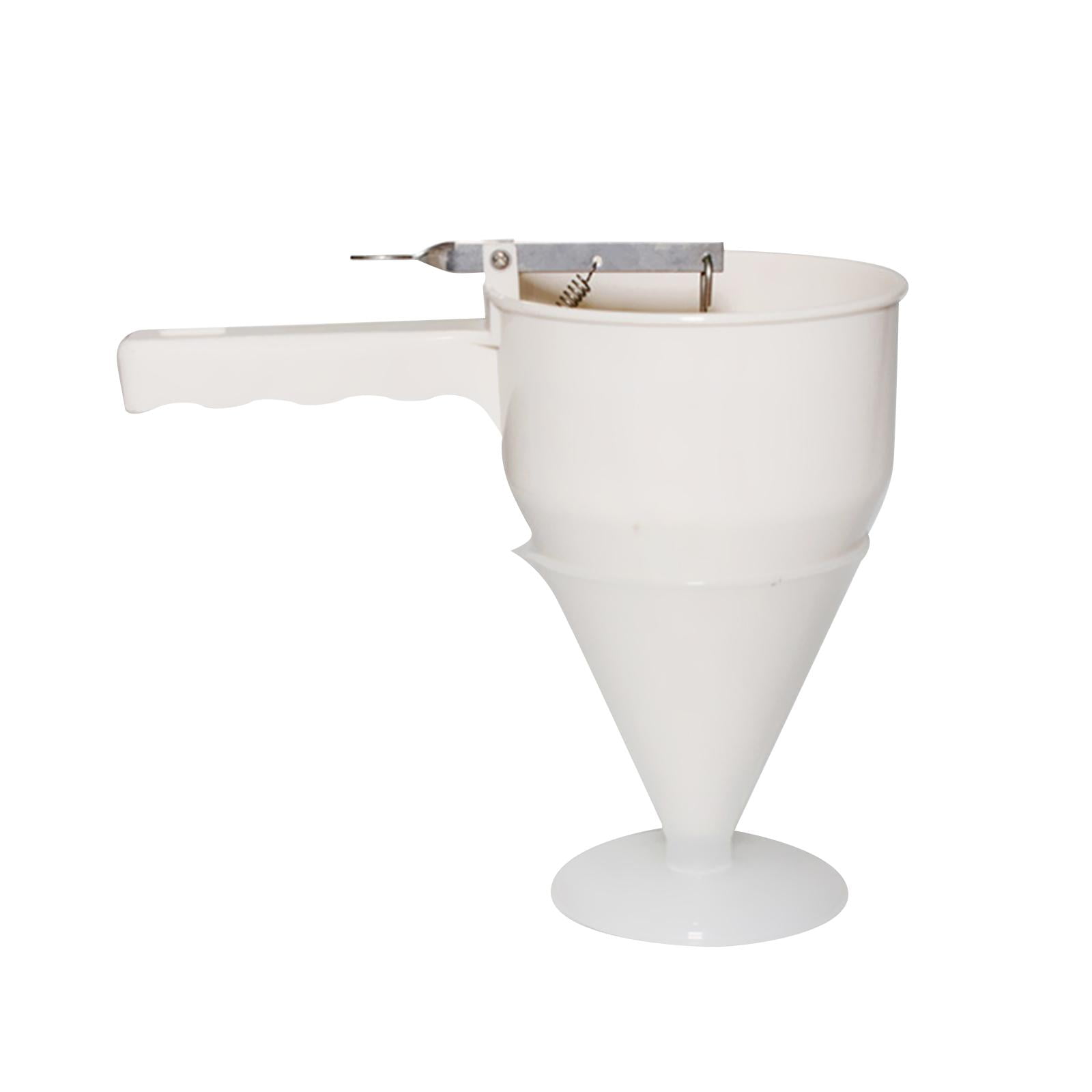 Magideal - Dispensador De Con Soporte Para Hacer Herramientas De Cocina Dispensador De Embudo Bolas De Pulpo Herramientas Para Hornear Postre Takoyaki Waffl Beige