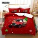 thumbnail image 1 of Red Christmas Bedding Set Duvet Cover Set Bedding Digital Printing Bed Linen Queen Size Bedding Set Fashion Design 3-Piece Bedding Set (1 Duvet Cover + 2 Pillow Shams) Bed Sheets, 1 of 3