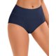 thumbnail image 4 of CURVY GLAM Bragas de Mujer Regreso a Clases Cintura Alta Control de Abdomen Color Sólido Cobertura Completa Oscuro Gris Azul XXL, 4 of 5