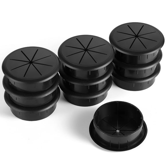 Arandela de escritorio HYCC, paquete de 10 unidades, 6 cm, flexible, negro, ABS