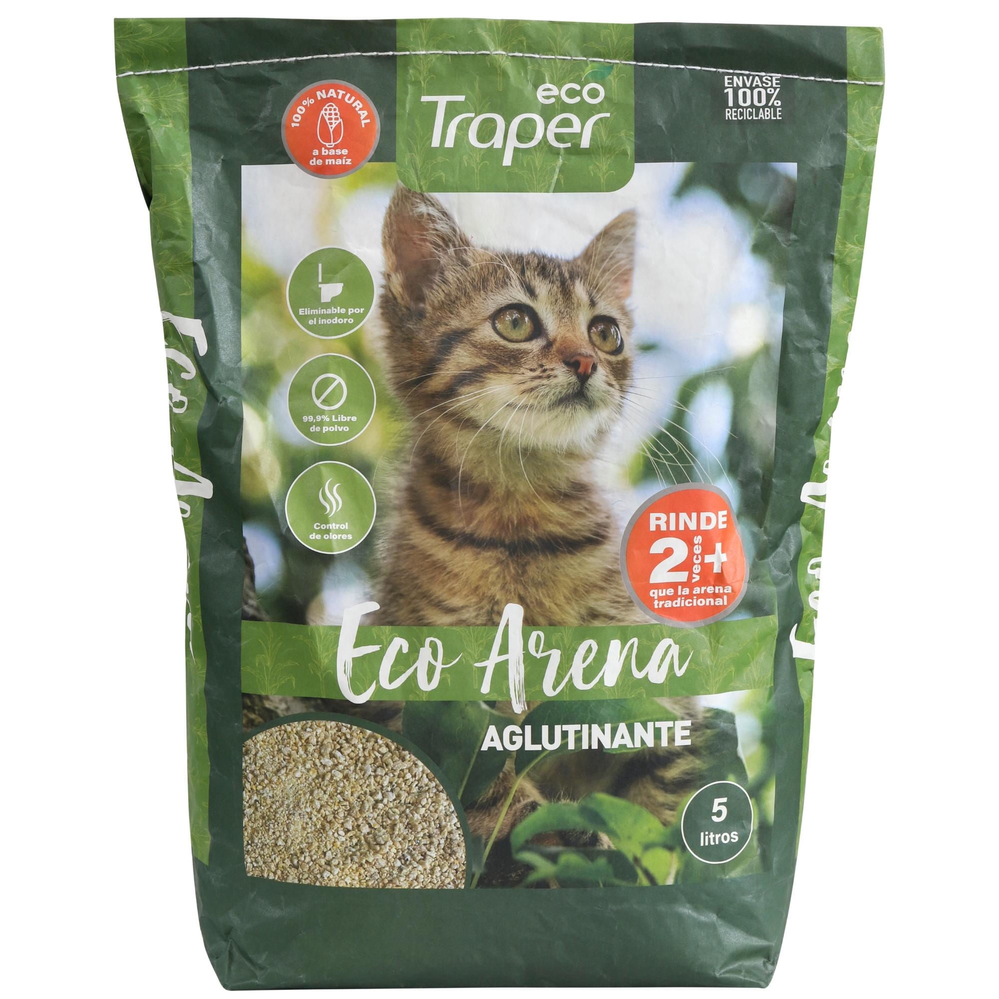 Arena Para Gatos Arena Sanitaria Eco De Maiz 5 Litros Traper