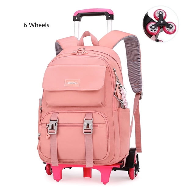School Backpack with Wheels Trolley School Bag for Teenagers Girls Rolling Backpack Students Children Schoolbag Travel Bags sac
