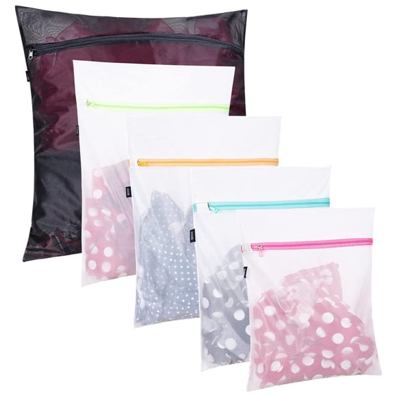 Juego de bolsas de lavandería BAGAIL Mesh, 5 piezas, XL, 2 L y 2 M para viajes