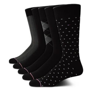 Calcetines De Vestir Tommy Hilfiger, Ligeros, 5 Unidades, Para Hombre, Color Negro