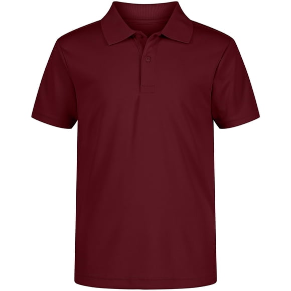 Polo Izod para niños, uniforme escolar Performance 18-20, color burdeos