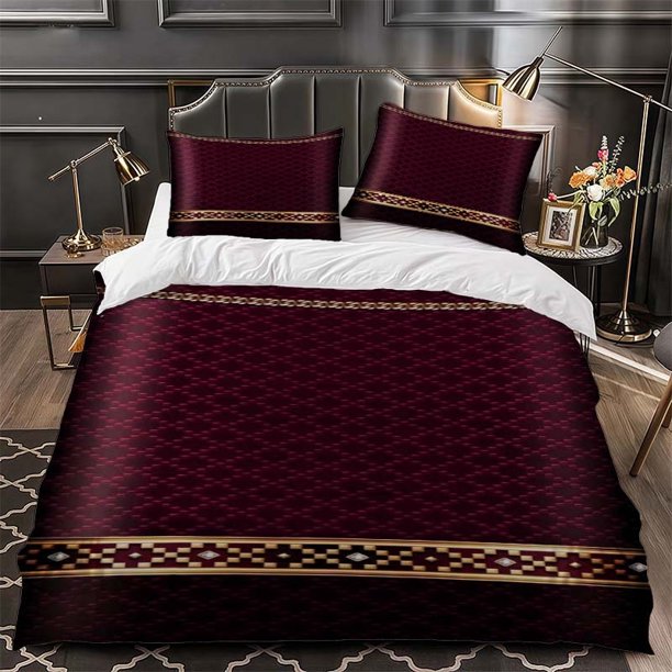 Vintage Decorative Background Themed Bedding Three-Piece Set Duvet Cover and Pillowcase Set