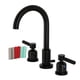 thumbnail image 1 of Grifo Kingston Brass Kaiser FSC8920DKL de instalación extendida, negro mate, 1 of 8