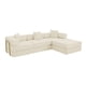thumbnail image 3 of 108'' Modular Sectional Sofa with L-Shape Chaise, Boneless Cloud Couch with Deep Seat, Sponge Compression Sofas No Assembly Required, Modern Sofa Fold-Out Sofa Bed,With Removable Backrest, 3 of 3