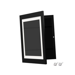 Magideal - Marco De Arte Para Niños Marco De Fotos Apertura Frontal Intercambiable Resistente A Roturas Con Correas Elásticas Marco De Ilustraciones Para Niños Negro S