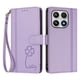 thumbnail image 3 of Funda Cartera Trébol para Xiaomi 17 con Ranuras Tarjetas y Carga Inalámbrica Morado claro, 3 of 6