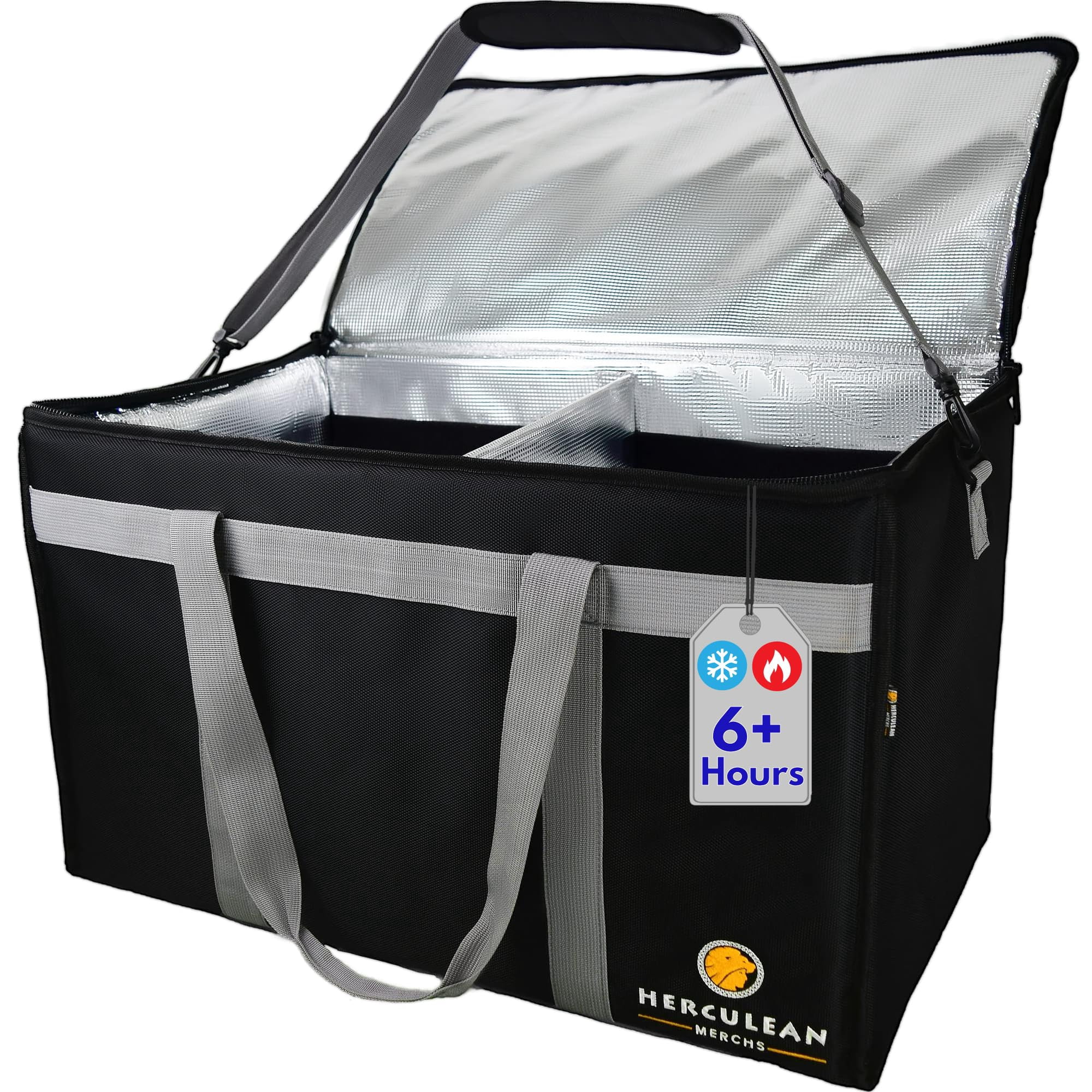 Herculean Merchs - Bolsa Herculean Premium Con Aislamiento De Gran Tamaño Para Entrega De Alimentos