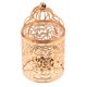 thumbnail image 5 of Portavelas De Luz De Té Con Forma De Jaula De Pájaros De Metal Galvanizado B-Rose Gold, 5 of 5