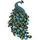 thumbnail image 1 of Prendedor de pavo real con strass para mujeres y niñas, 1 of 3