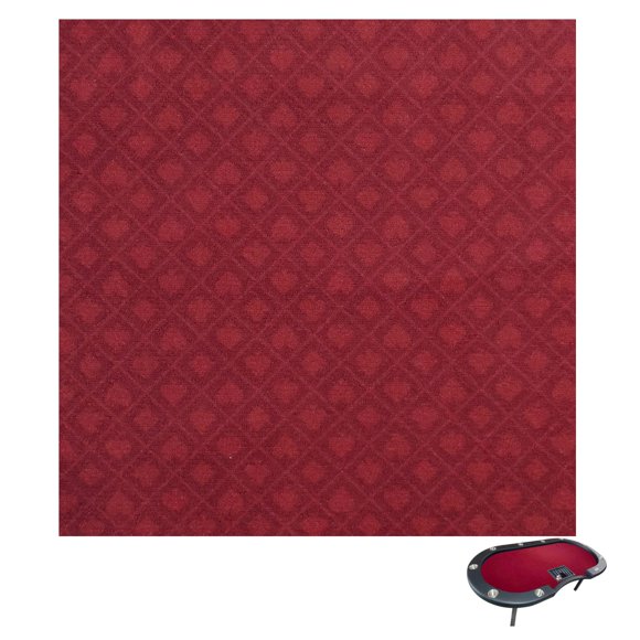 Mantel Luckin Sports 274x142 cm Rojo de Fieltro Impermeable