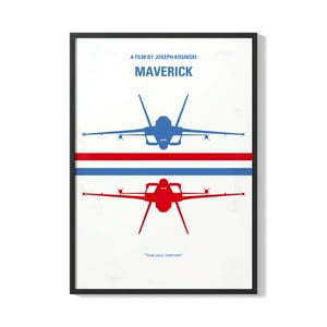 Creango - Cuadro Poster Enmarcado Maverick Decorativo