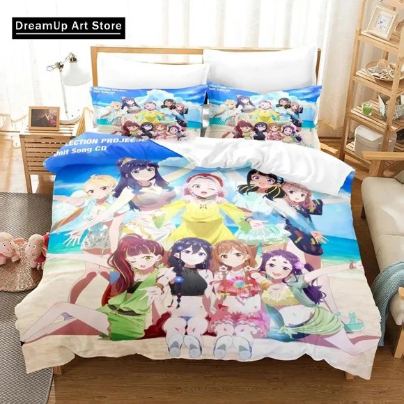 SELECTION PROJECT Bedding Set Cute Quilt Cover Bed Cover With Pillowcase Boys Adult