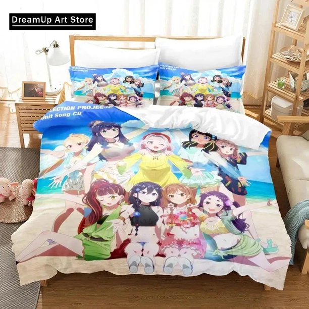 SELECTION PROJECT Bedding Set Cute Quilt Cover Bed Cover With Pillowcase Boys Adult