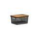 thumbnail image 1 of Cesta Grid Con Tapa De Bambú 8 L Negro, 1 of 2