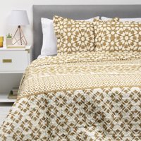 Zahr - Cubrecama Estampado King Cafe