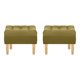 thumbnail image 1 of Set Pouf Wood 1c Felpa 05 Verde Musgo, 1 of 5