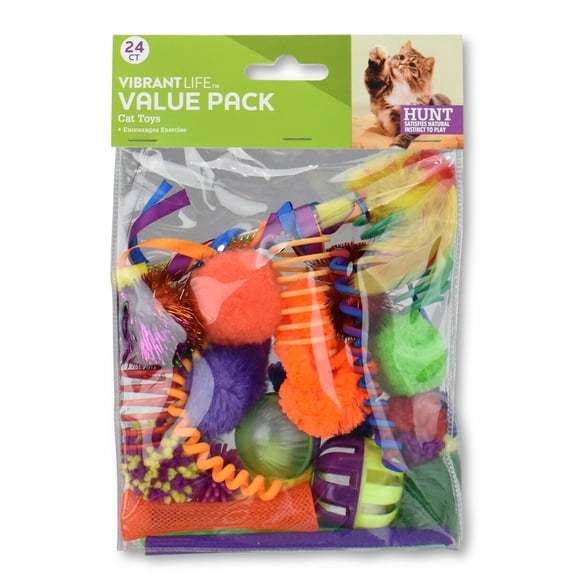 Juguetes para Gato Vibrant Life Pack 24 Unidades Surtidas