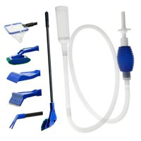 Magideal - Herramienta Multiusos Para Limpieza De Peceras, Cambiador De Agua, Limpiador De Acuario Ajustable, Accesorios Para Peceras, Limpiador De Para