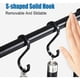 thumbnail image 5 of Barra de pared para utensilios de cocina de 40 cm con 6 ganchos extraíbles, soporte de pared para utensilios de cocina (negro), 5 of 5