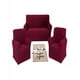 thumbnail image 1 of Set De Fundas De Sofa Cuadrille 3+1+1 Color Burdeo, 1 of 4