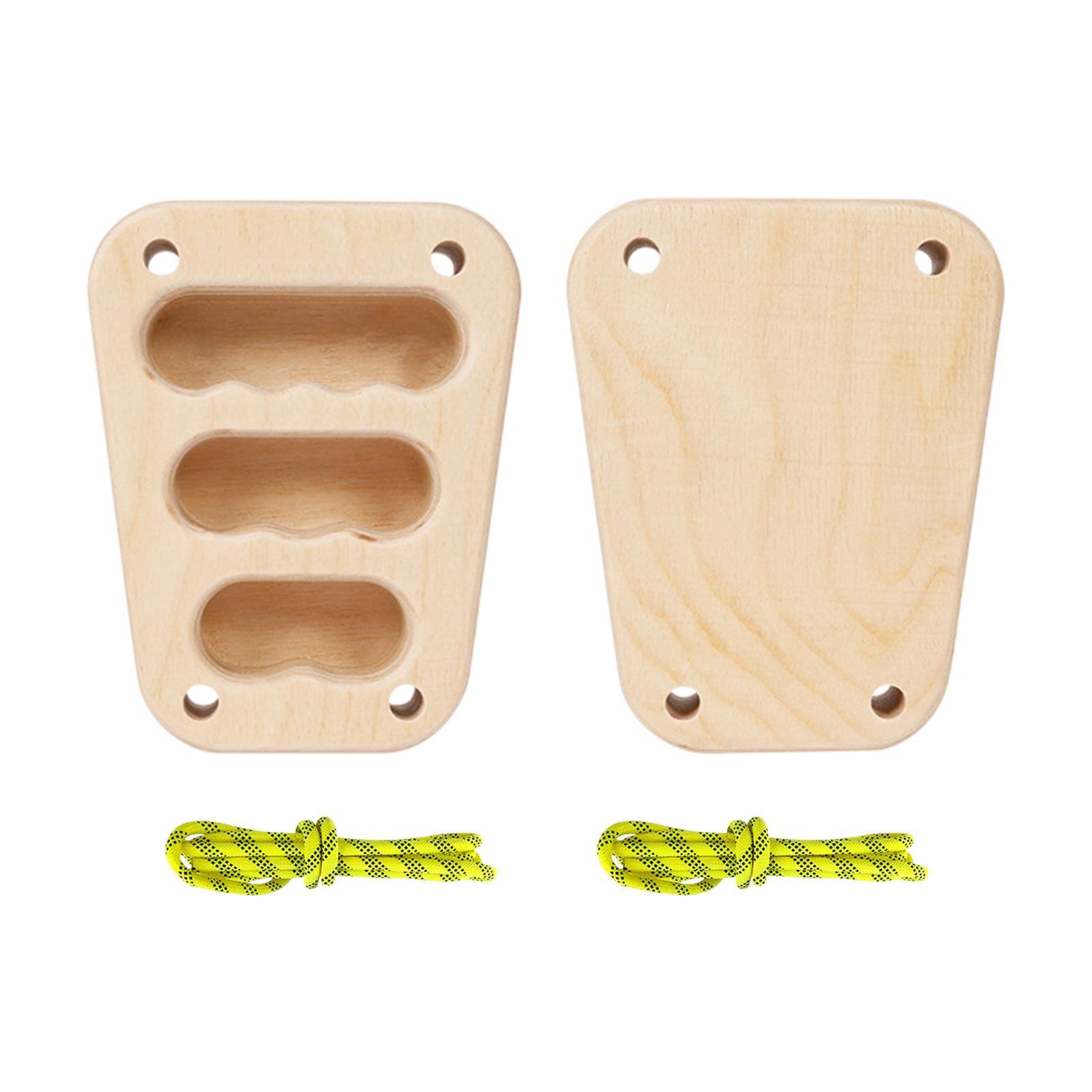 Magideal - 2X Tabla Colgante De Madera Para Escalada En Roca, Soporte Para Diapasón, Fortalecedor De Dedos, Tabla De Entrenamiento Suave Fácil De Usar, Tabla Col