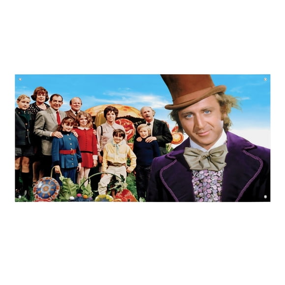 Willy Wonka Fondo Temático Pancarta Suministros de Decoración para Fiesta de Cumpleaños, Decoración de Fondo de Fiesta Personalizado,150x90cm