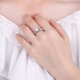 thumbnail image 4 of Anillos de Moissanita de Oro Blanco de 18K de 1 Uds para Mujer Regalo Color D VVS1 Anillos de Diamante Anillos de Plata Esterlina S925 Joyería Anillos de Compromiso de Moissanita con Certificado, 4 of 8