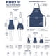 thumbnail image 5 of Delantal SOITU de denim 2 unidades, 3 bolsillos, ajustable, 5 of 8