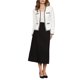 thumbnail image 2 of Chaqueta de punto abierta de manga larga para mujer INSPIRE CHIC, casual de negocios, para vestido 2XL Blanco, 2 of 5