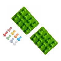 Genérico - 2 Molde De Silicona Pene Moldes Silicona Reposteria Penes
