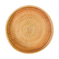 Bothyi - Organizador Redondo De Ratán Para Servir Platos De Almacenamiento Para Fiestas De Desayuno 24 Cm X 3 Cm