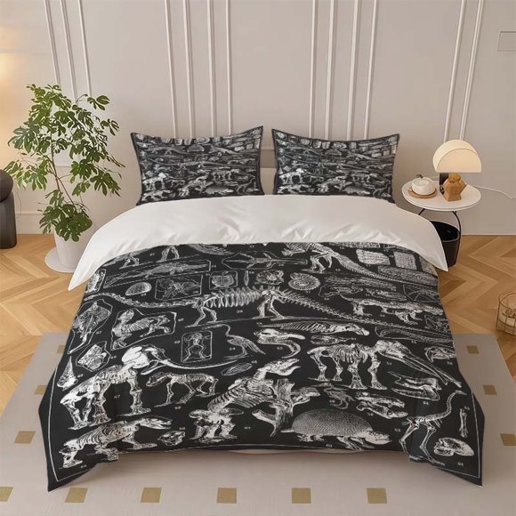 Prehistoric Creature Illustrated Bedding Set Soft and Comfortable for All Seasons Ideal for Home and Bedroom Decor