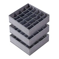 Magideal - 3X,Divisores Del Organizador Del Cajón De La Ropa Interior Del Calcetín,Organizadores Del Cajón Del Calcetín,Organizador Del Cajón Del Armario Del Gris