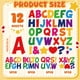 thumbnail image 2 of Pegatinas de Letras Auteard 10 cm 102 piezas Vinilo Colorido, 2 of 8