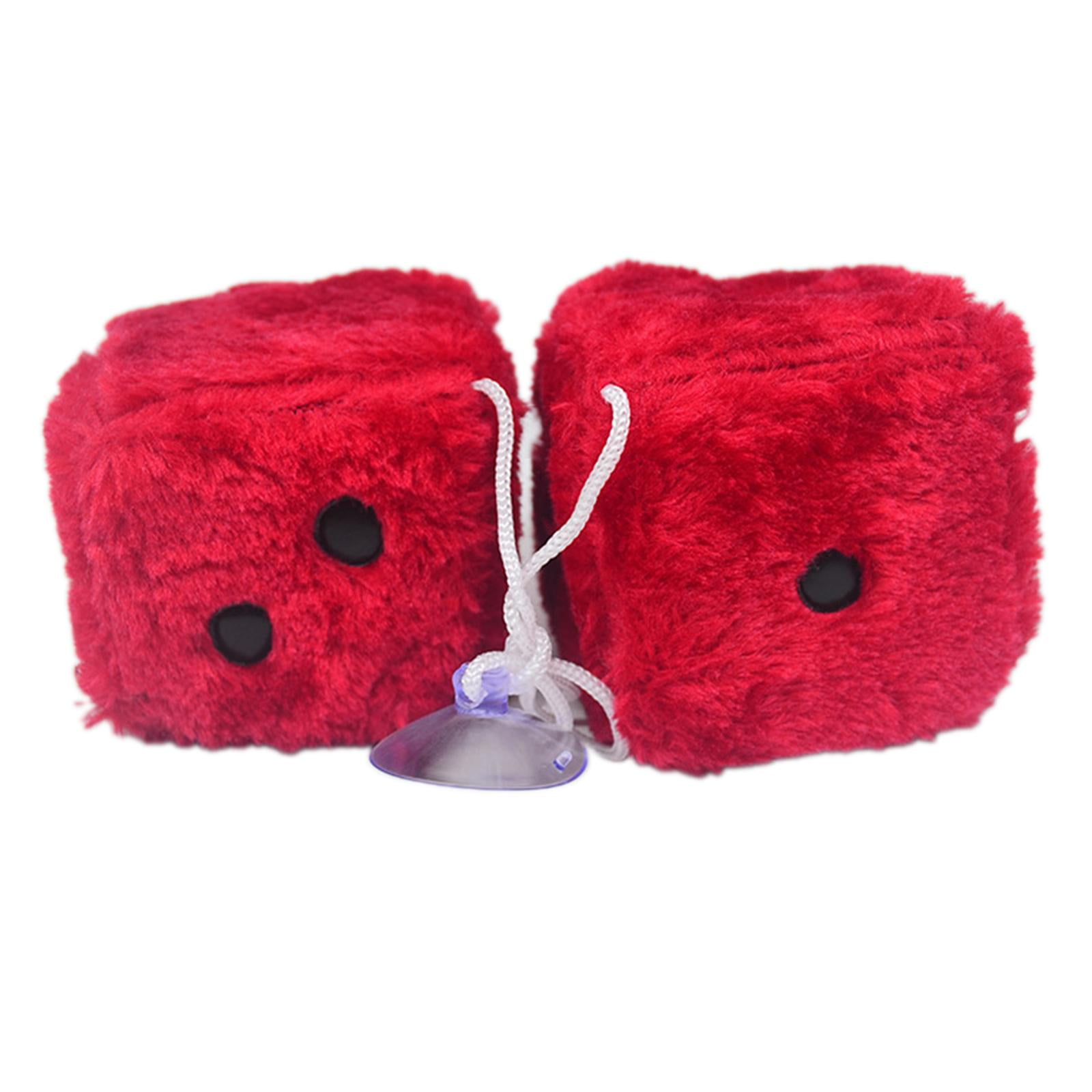 Ioensy - 2 Uds., Dados De Espejo, Modelo De Dados Colgantes Suaves Para Decoración De Adornos, Rojo