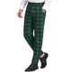 thumbnail image 4 of INSPIRE CHIC Pantalones para Hombre Cuadros Cintura Elástica Estiramiento Frente Plano Pantalones de Vestir 34 Verde, 4 of 7