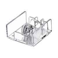 Magideal - Soporte Para Papel De Cocina, Dispensador De Pañuelos, Notas, Letras, Transparente, Duradero, Con Brazo Ponderado, Dispensador De Papel Cuadrado Para