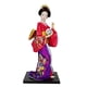 thumbnail image 2 of Figuras en Miniatura de Muñeca Geisha Japonesa de 30 Cm, Estatua de Niña, Escultura de Figura Coleccionable de Geisha Asiática para Escritorio, Dormit , Rojo purpura, 2 of 5