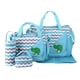 thumbnail image 3 of Juego De Bolsa De Pañales Con Bolsillos Con Bolsa De Botella Con Bolsa De Almuerzo Mochila De Hombro Azul Claro, 3 of 5