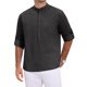 thumbnail image 1 of Camisa Henley de Hombre INSPIRE CHIC Mangas Largas Botones Abajo Camisas de Algodón Casual L Negro, 1 of 6